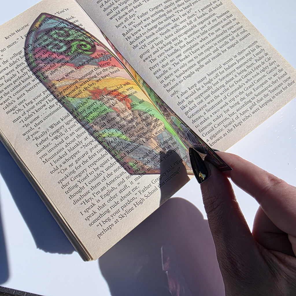 Iron Druid Chronicles Stained Glass Style Bookmark: Atticus and Oberon. Officially Licensed and Handmade. 18