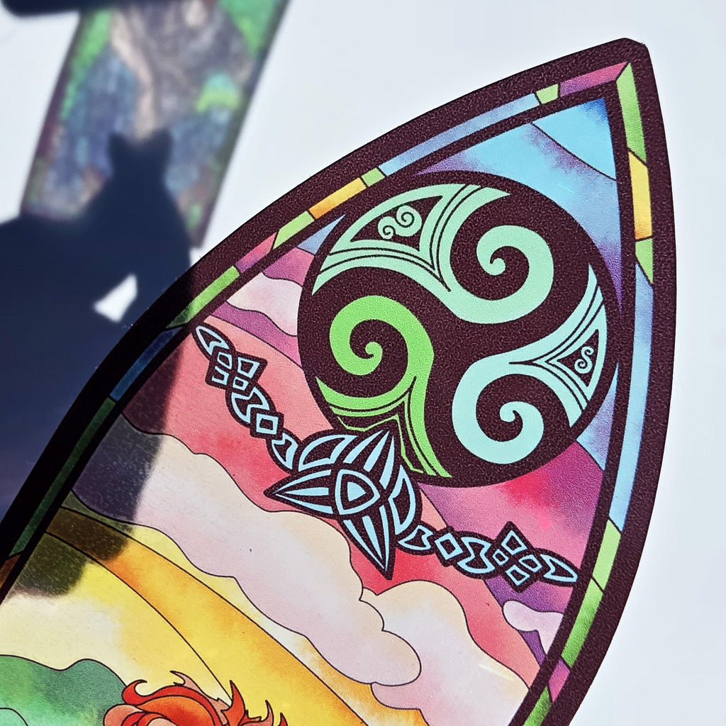 Iron Druid Chronicles Stained Glass Style Bookmark: Atticus and Oberon. Officially Licensed and Handmade. 6