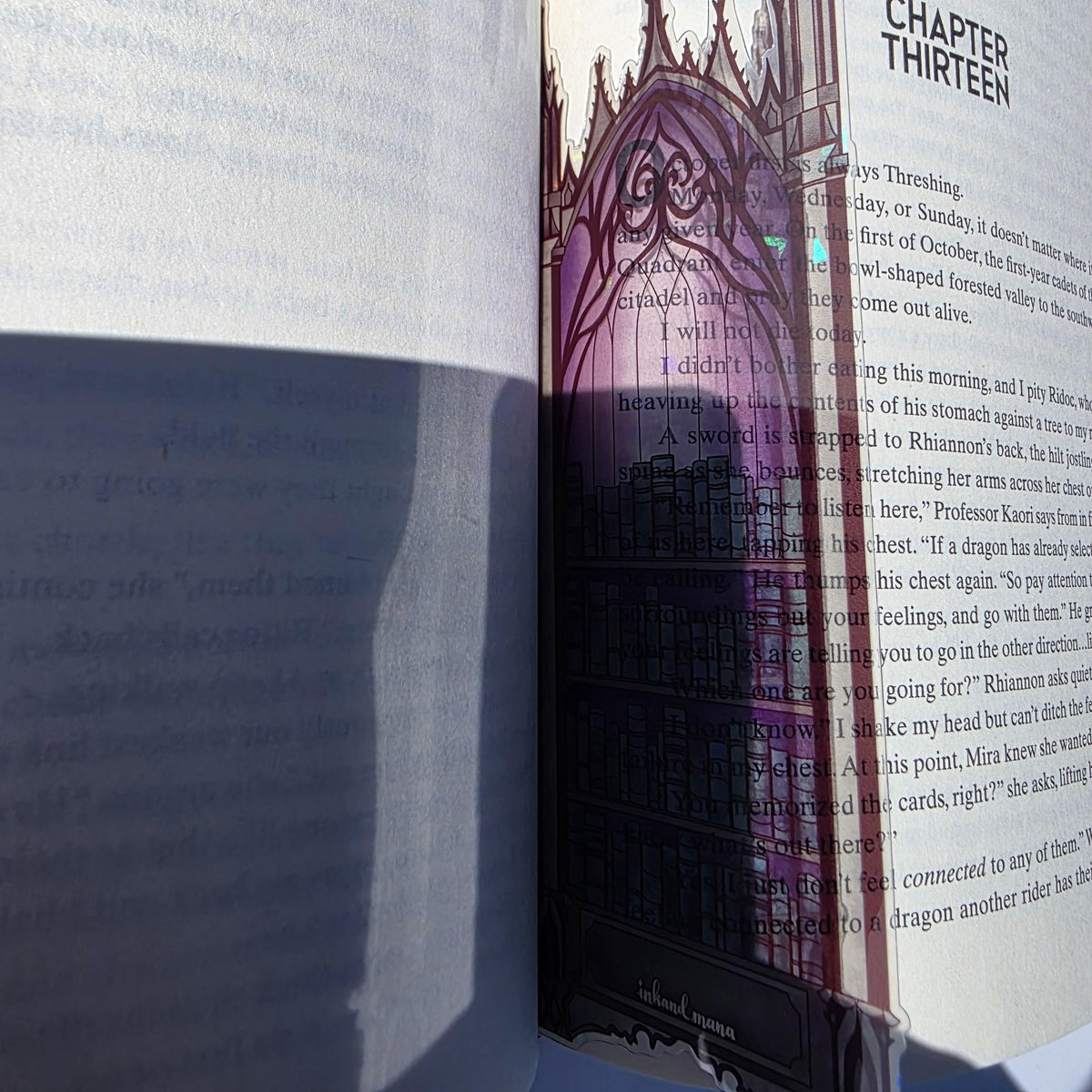 Gothic Bookcase Stained Glass Style Bookmark: Handmade with Holographic Art 18