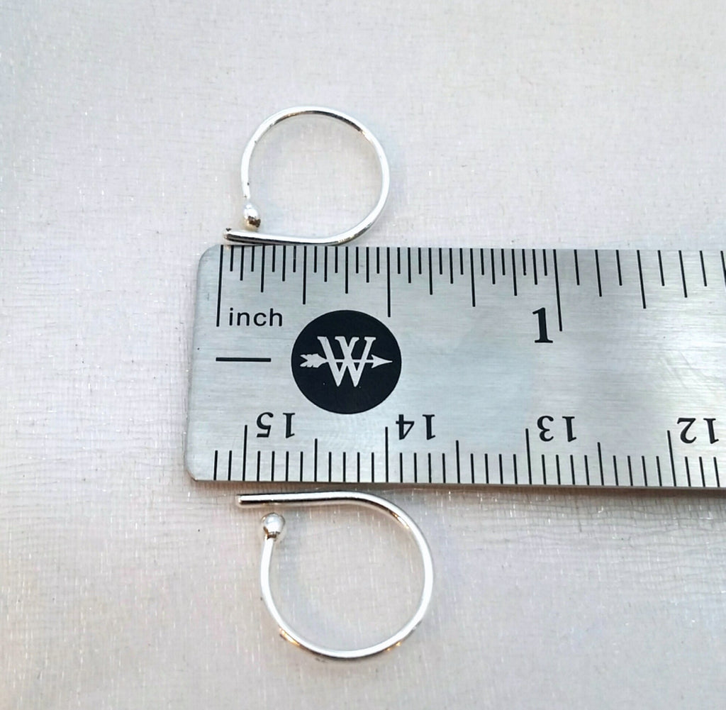 Fine Silver Sleeper Hoop Earrings: Tiny Bud, Second Piercing (10mm)