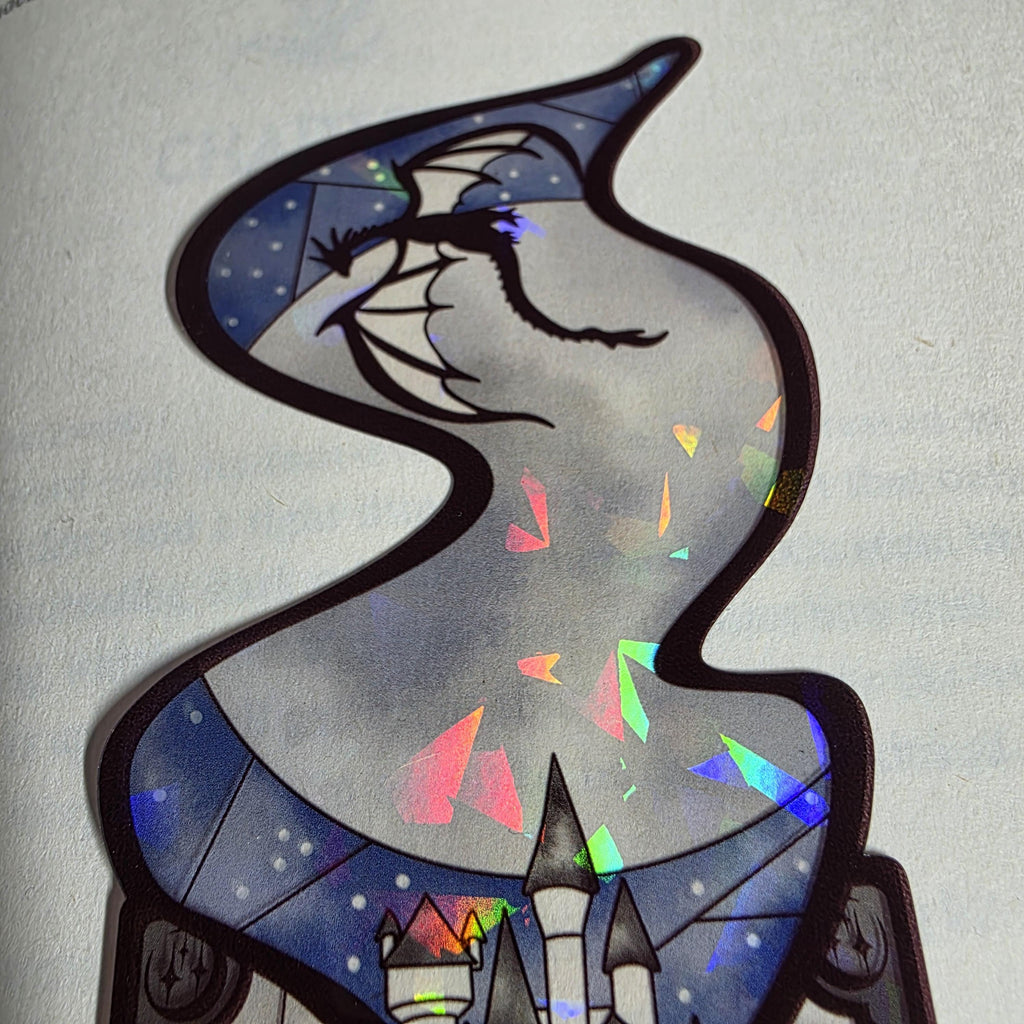 The Reader Tarot Card Stained Glass Bookmark: Handmade with Holographic Art 4