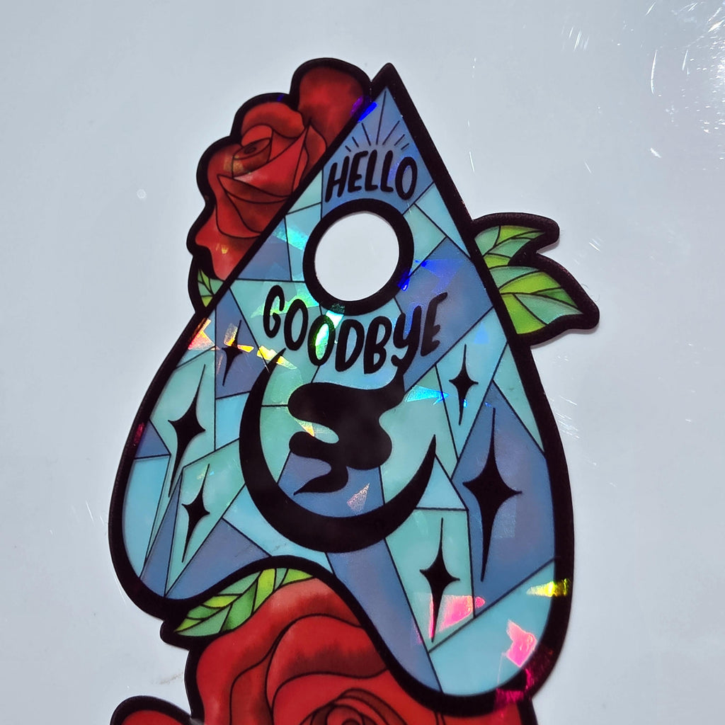 Gothic Spirit Board Stained Glass Style Bookmark: Handmade with Holographic Art and Two Colour Options 7