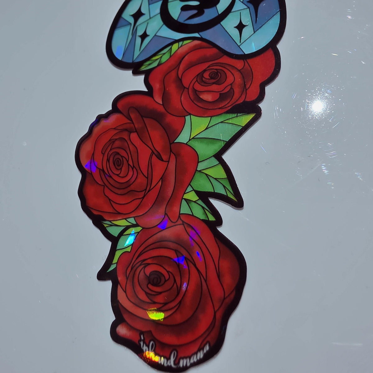 Gothic Spirit Board Stained Glass Style Bookmark: Handmade with Holographic Art and Two Colour Options 8