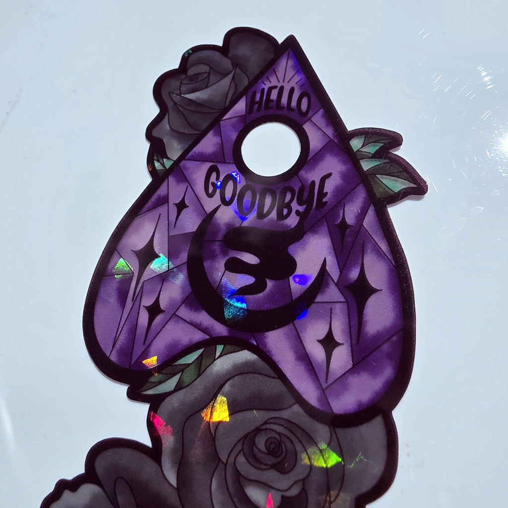 Gothic Spirit Board Stained Glass Style Bookmark: Handmade with Holographic Art and Two Colour Options 15