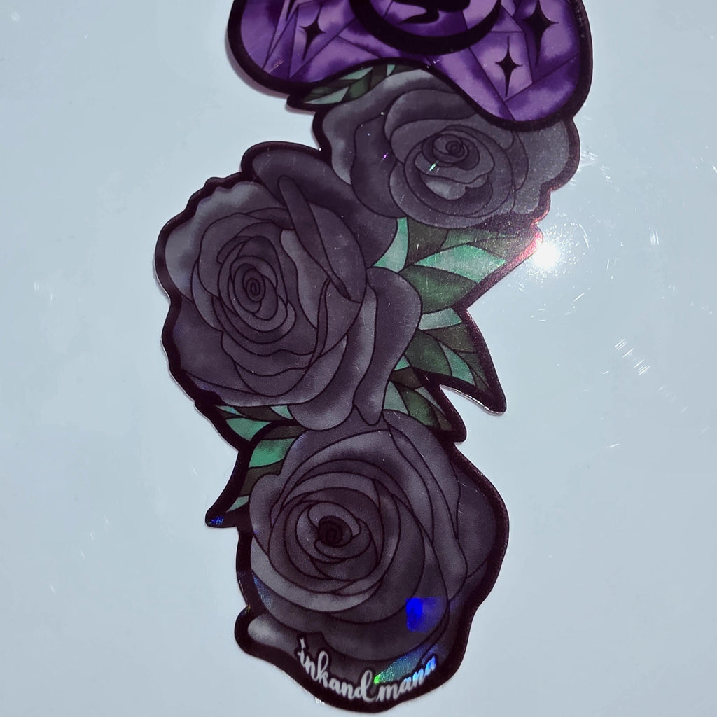 Gothic Spirit Board Stained Glass Style Bookmark: Handmade with Holographic Art and Two Colour Options 16