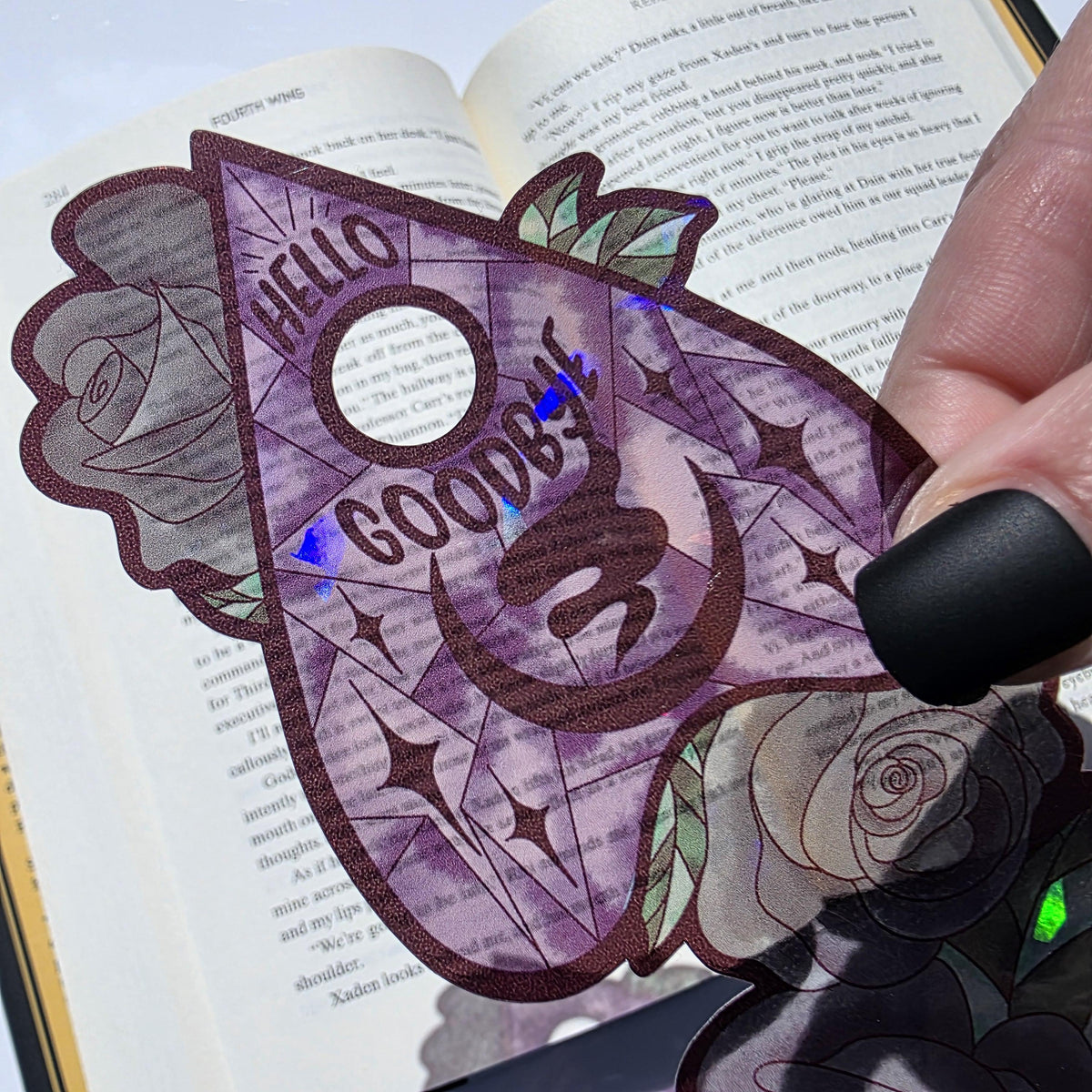 Gothic Spirit Board Stained Glass Style Bookmark: Handmade with Holographic Art and Two Colour Options 19