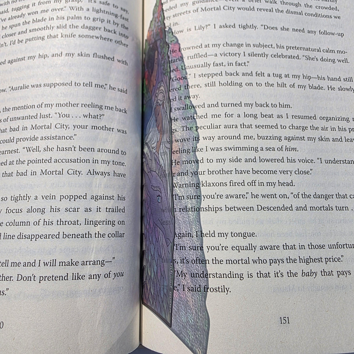 Kindred's Curse Stained Glass Style Bookmark: Everflame Merch, Penn Cole Licensed Artwork featuring Sorae, Diem and Luther 5