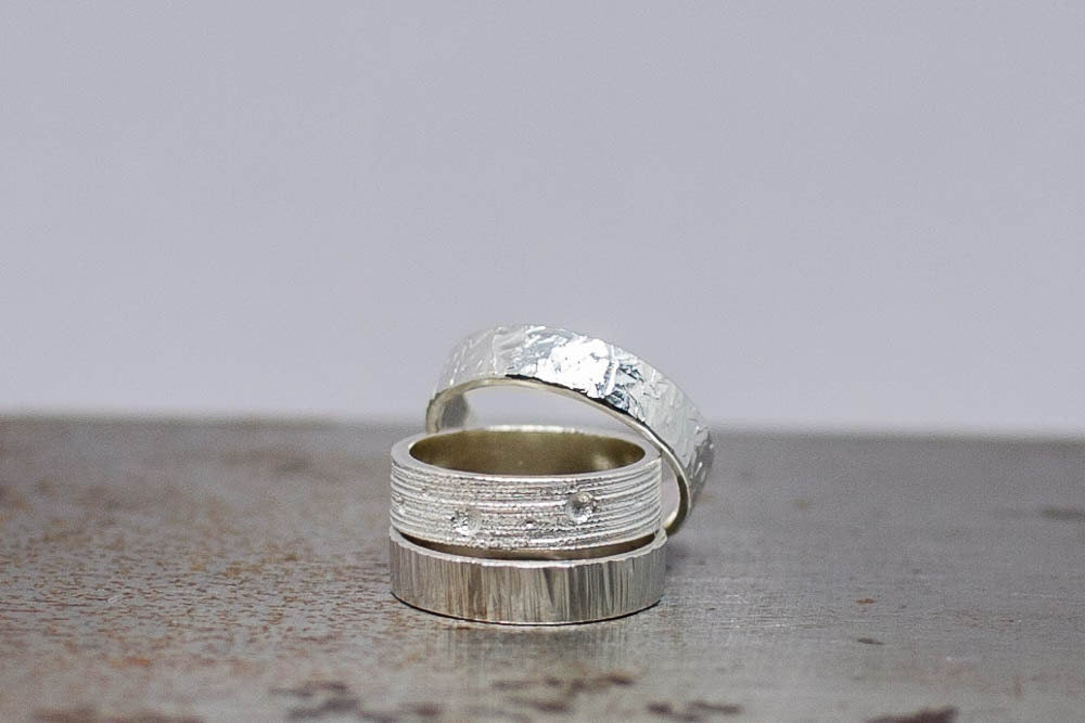 Bague en argent pour homme • Cadeau pour lui • Bague en argent recyclé