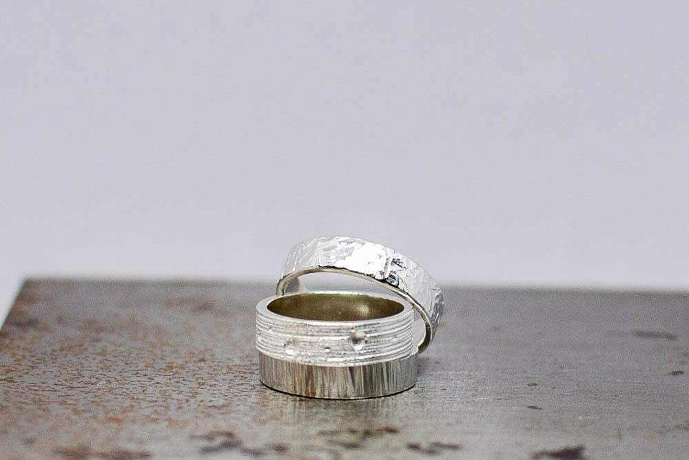 Bague en argent pour homme • Cadeau pour lui • Bague en argent recyclé