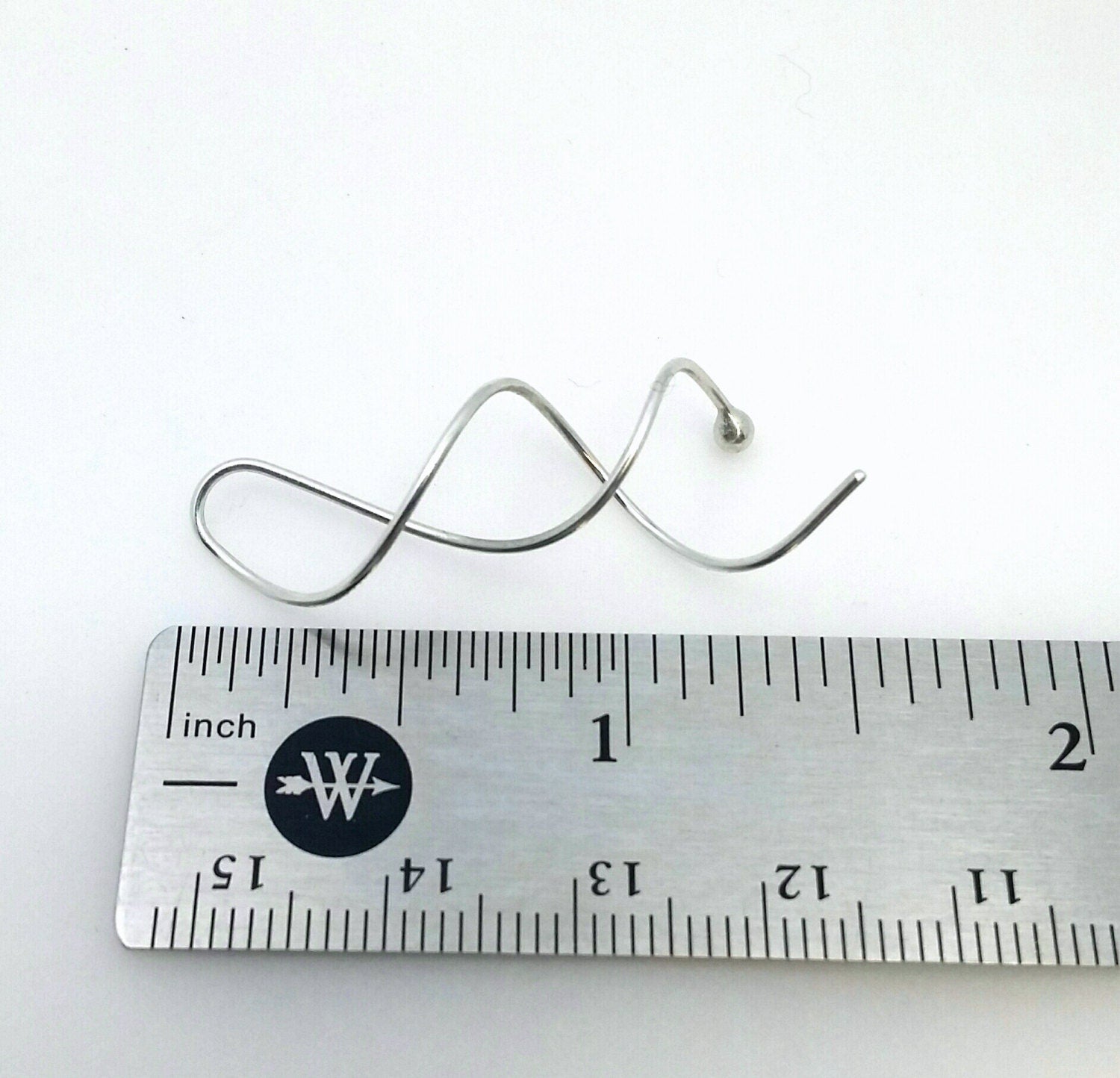 Argentium Sterling Silver Spiral Twist Earrings: Modern Wire Jewelry