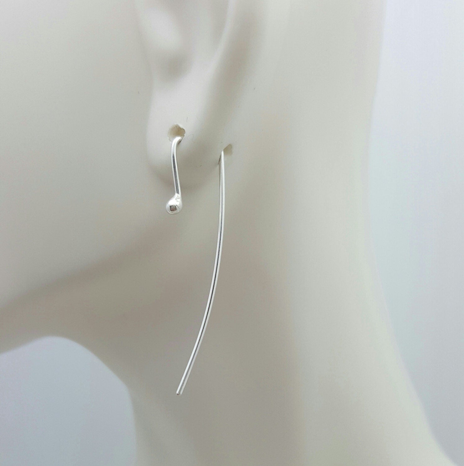 Argentium Silver Geometric Earrings: Modern Minimalist Wire Design