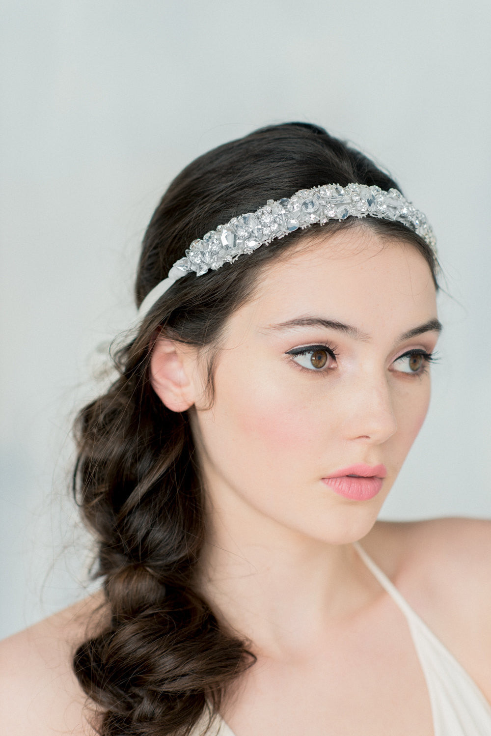 SANSA Crystal Beaded Bridal Headband