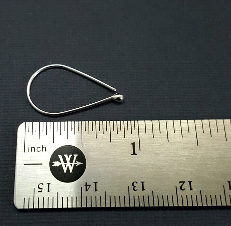Argentium Silver Teardrop Earrings: Modern Minimalist Hoops