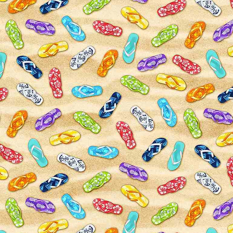 Trésors intemporels - Sports d'été - Tongs sur le sable - C1173-Sable