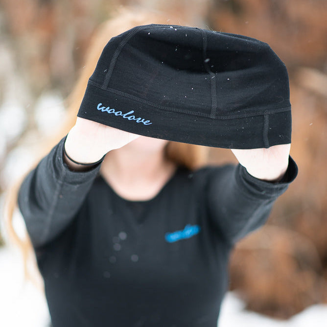 Bonnet de sport unisexe 100 % laine mérinos 