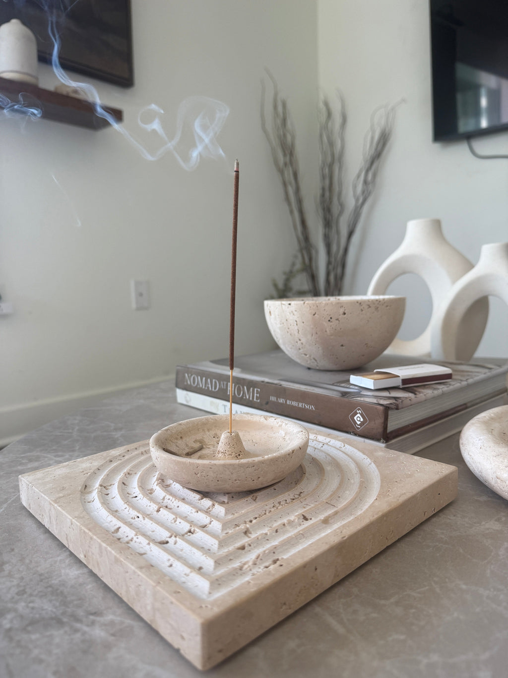 Form Travertine Tray
