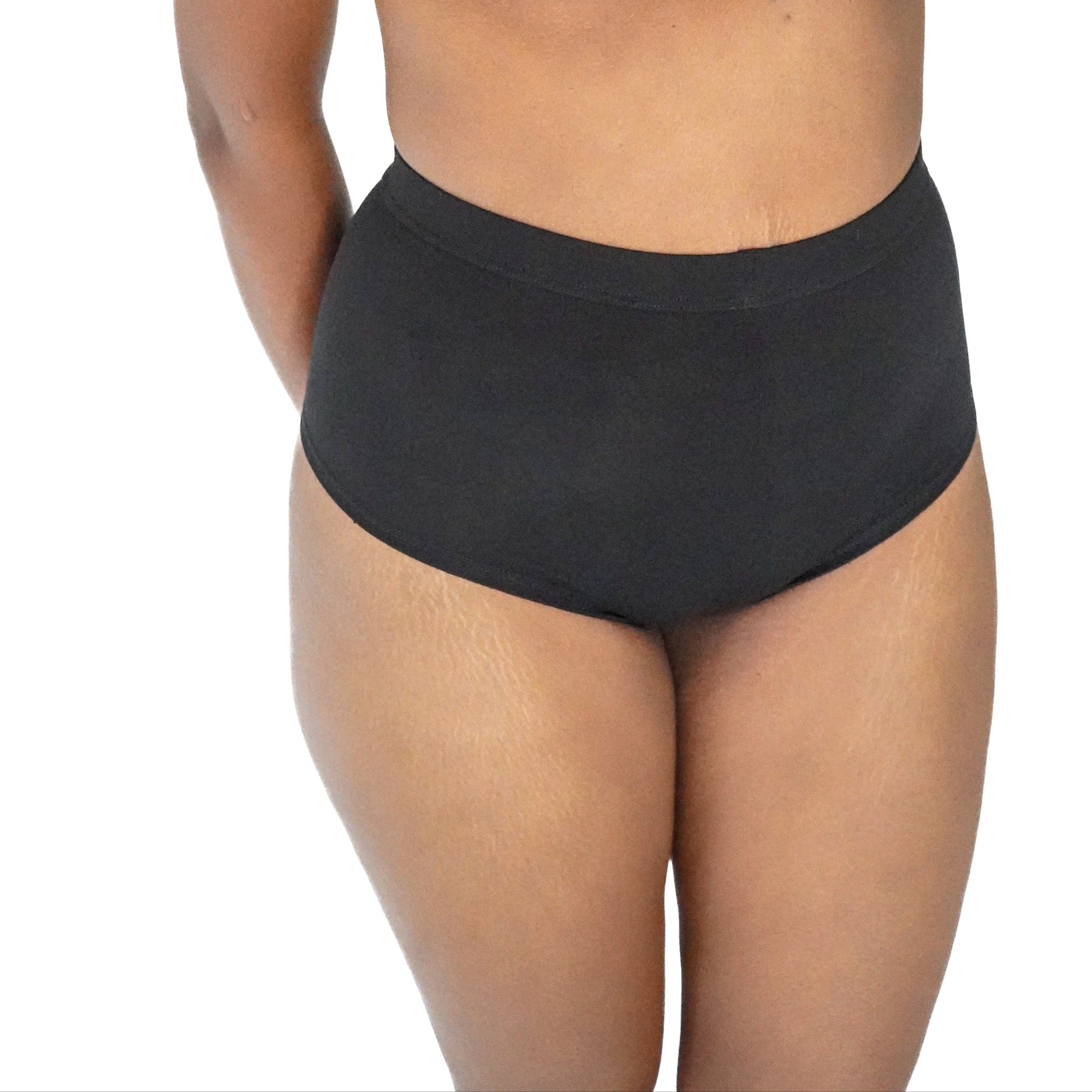 High-Waisted Cheeky Shorts - Black