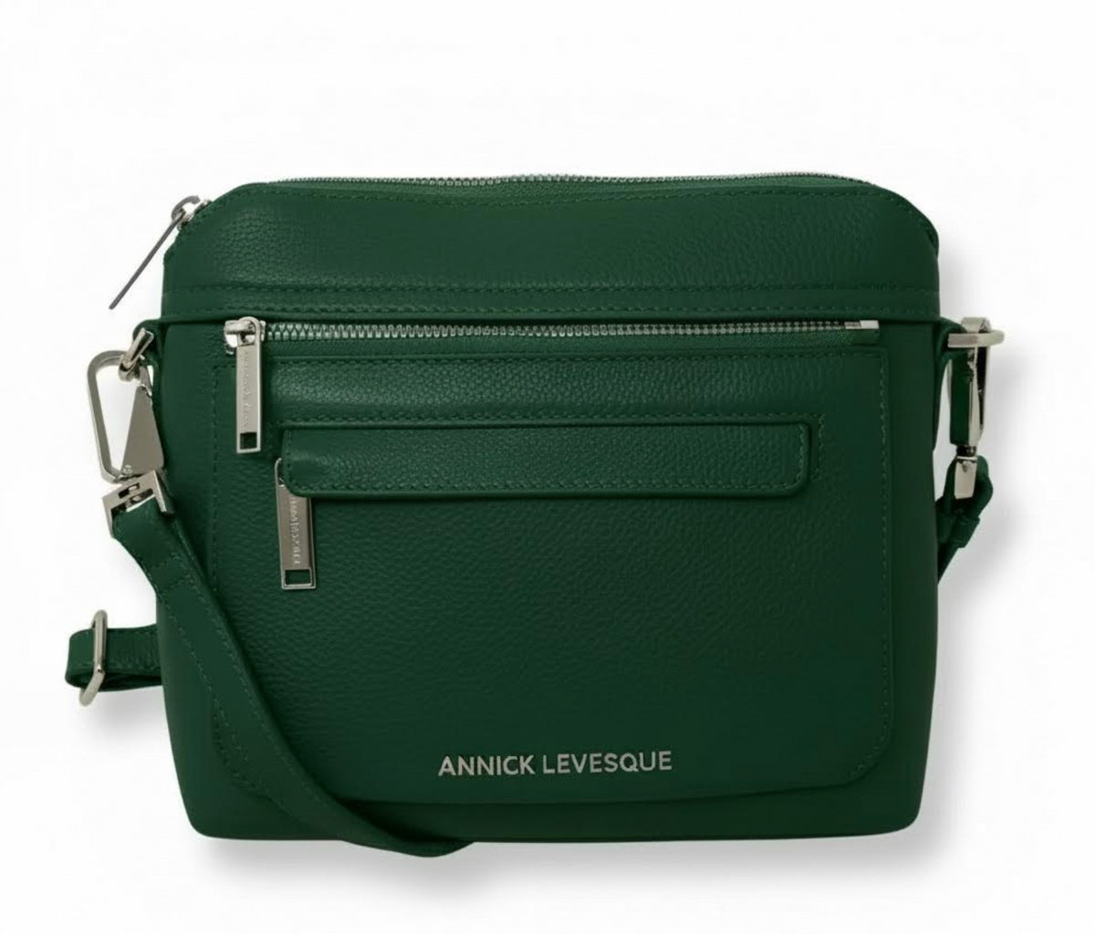 Small Dark Green Leather Shoulder Bag, Brigitte