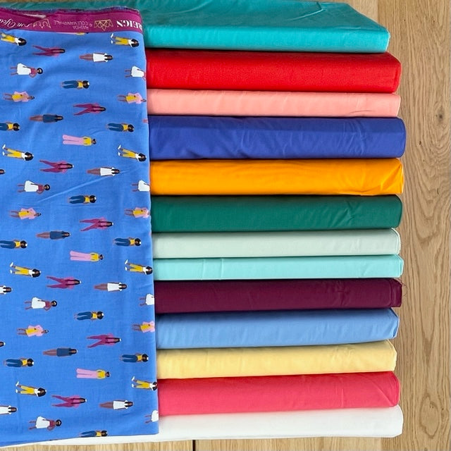 Kit de courtepointe « Étals de marché » avec support et reliure