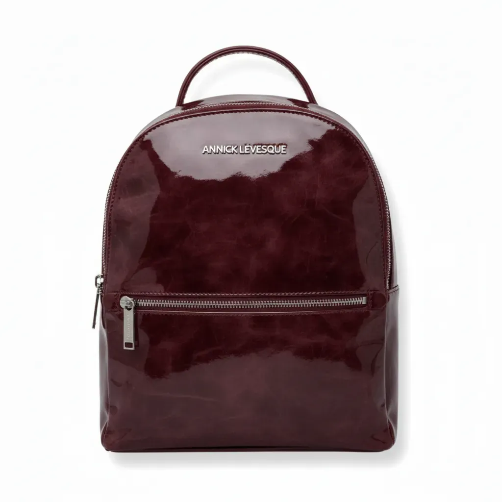 Dark Bordeaux Leather Backpack | Eve