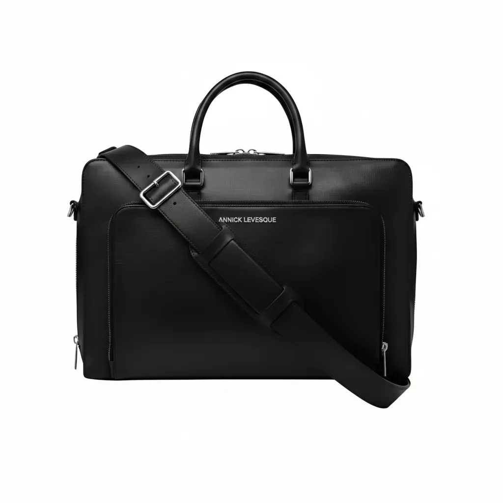 Black Leather Laptop Bag, Women's Work Bag | Elizabeth - PREORDER