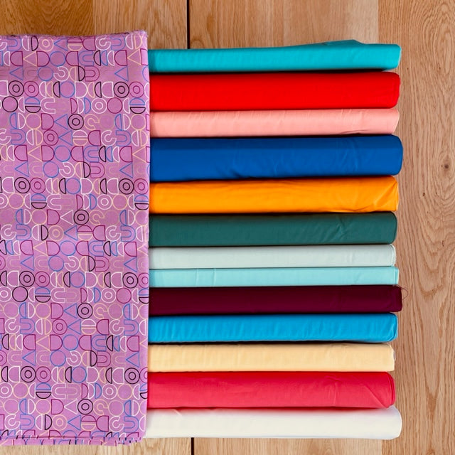 Kit de courtepointe « Étals de marché » avec support et reliure