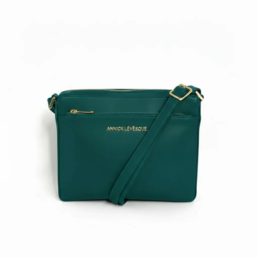 Crossbody Bag, Dark Green Pouch | Gisèle Petit