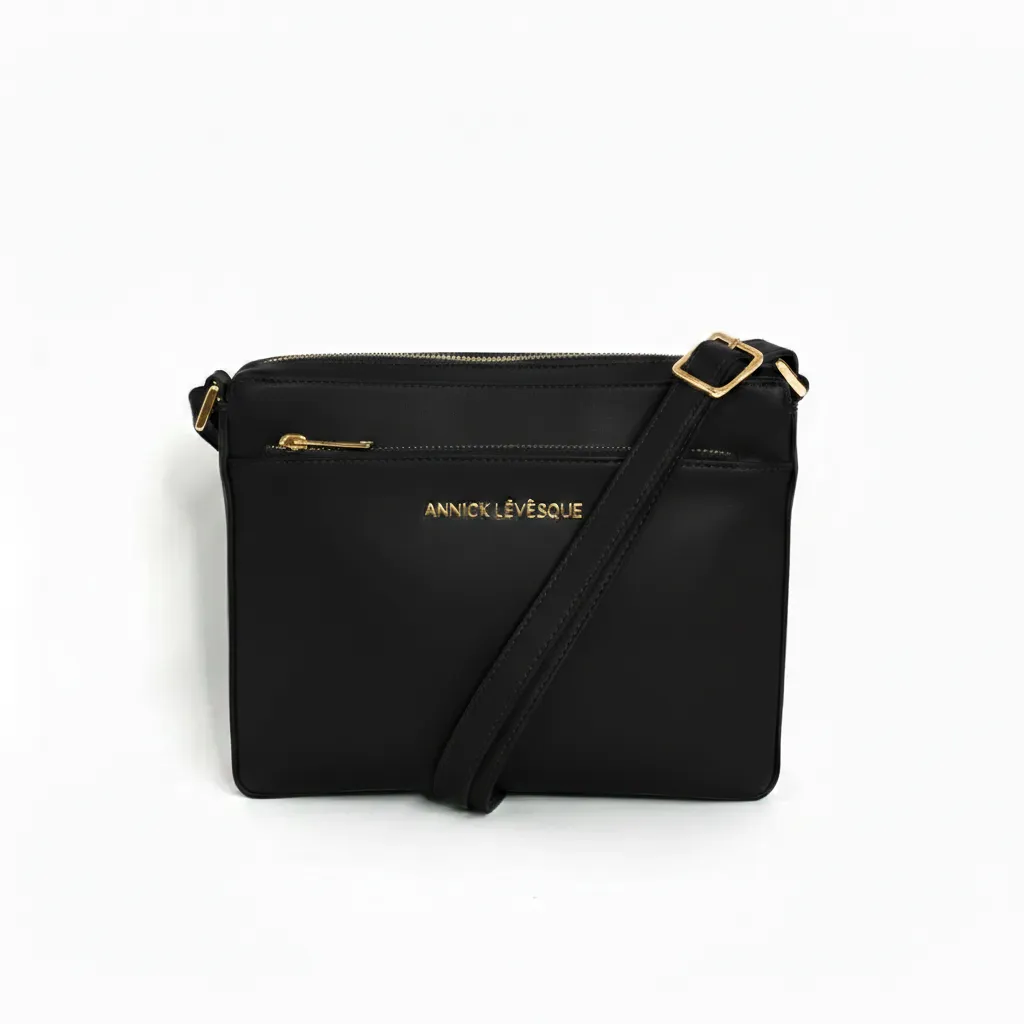 Black Leather Shoulder Bag | Gisèle Petit - PREORDER
