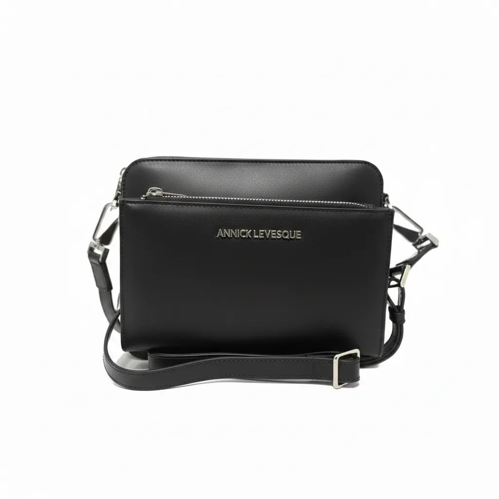 Small Shoulder Bag with Detachable Card Holder, Black | Kennedi