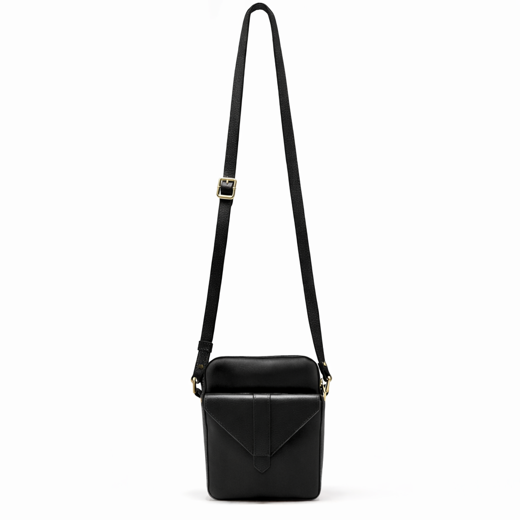 Small Black Leather Bag — Nadine PREORDER 4 to 8 Weeks