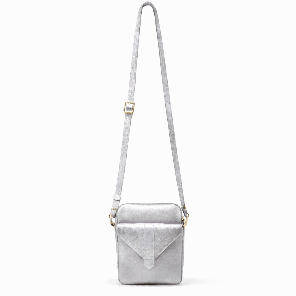 Small Leather Bag, Pearl | Nadine
