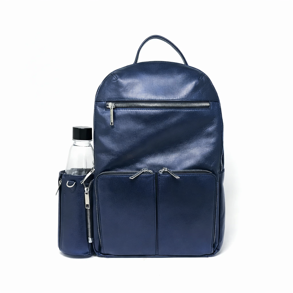 Navy Blue Leather Backpack | Ralph - PREORDER