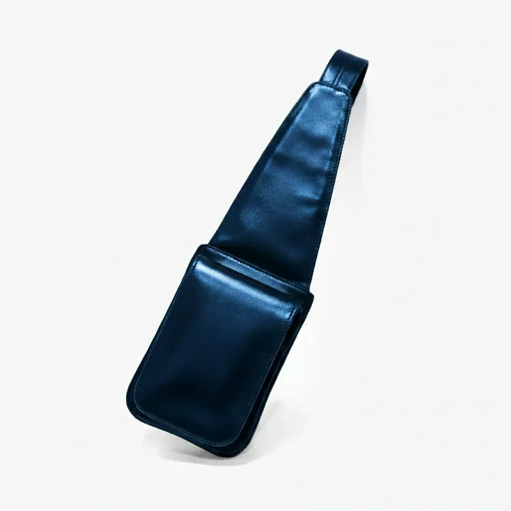 Unisex Crossbody Bag, Metallic Blue, Bobbie