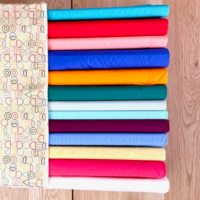 Kit de courtepointe « Étals de marché » avec support et reliure