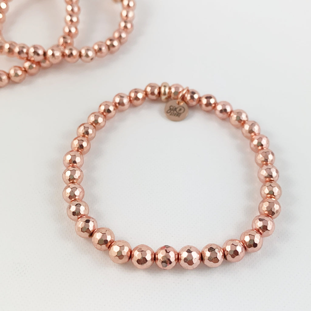 Rose Gold Hematite Bracelet