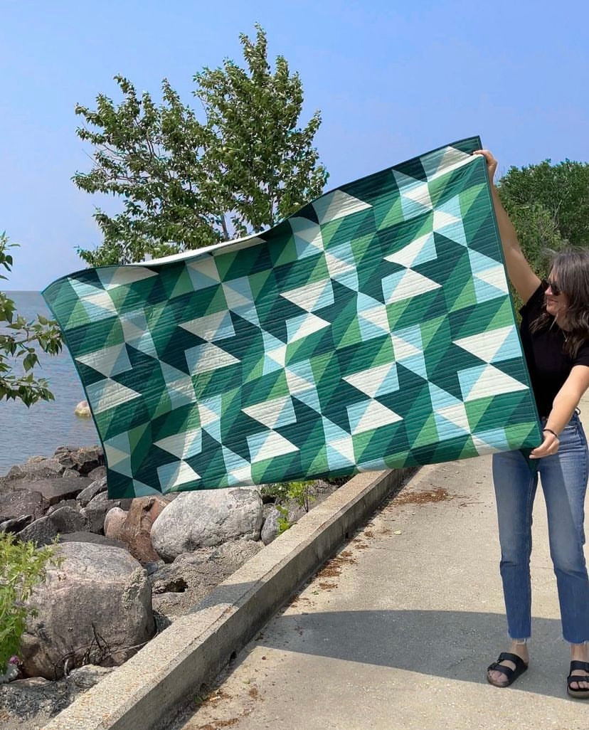 Victoria Beach Quilt Kit - TBS Greens Version