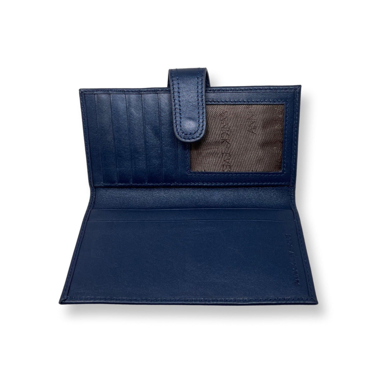 Small Navy Blue Leather Wallet - Denise
