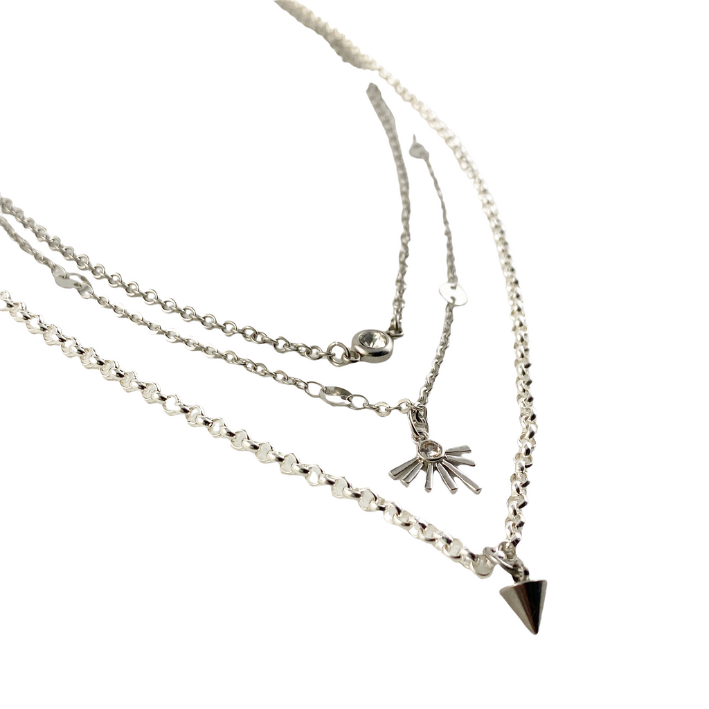 Silver Sunburst Necklace