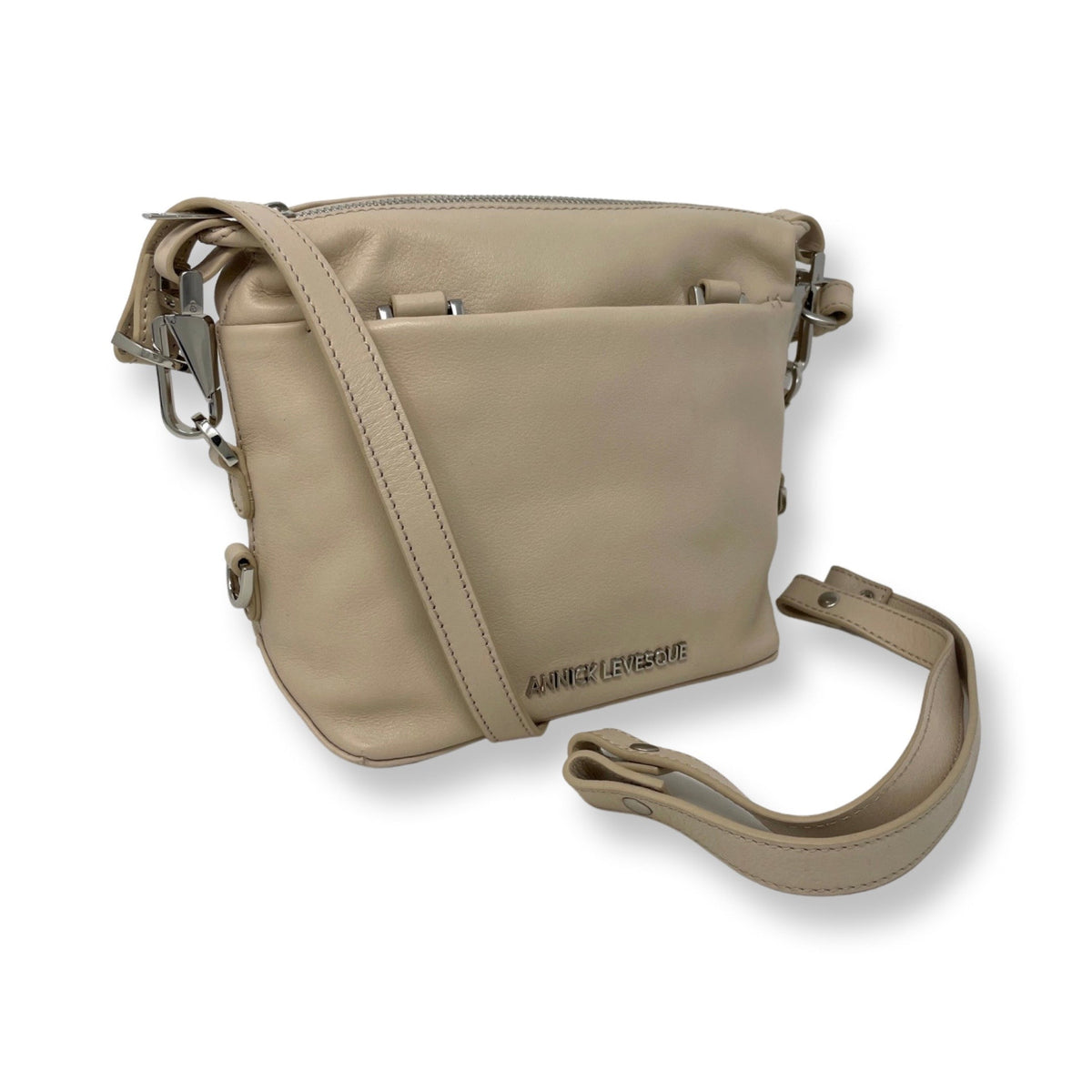 Beige Leather Handbag, Kate
