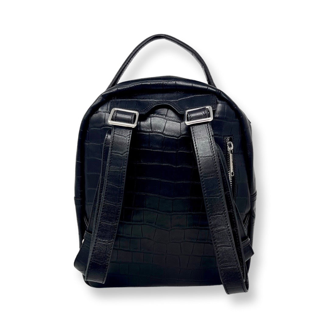 Black Crocodile Leather Backpack | Eve