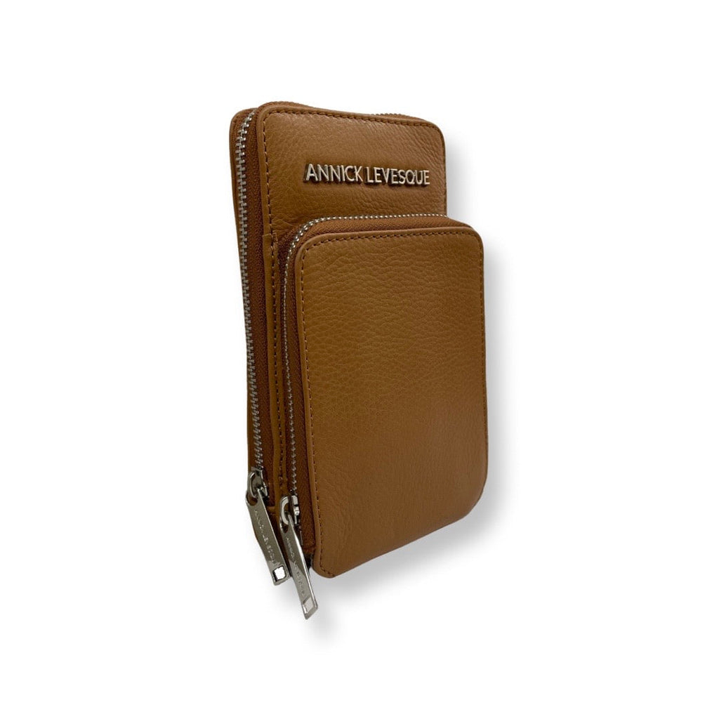 Small Tan Leather Crossbody Bag - Marie-Josée