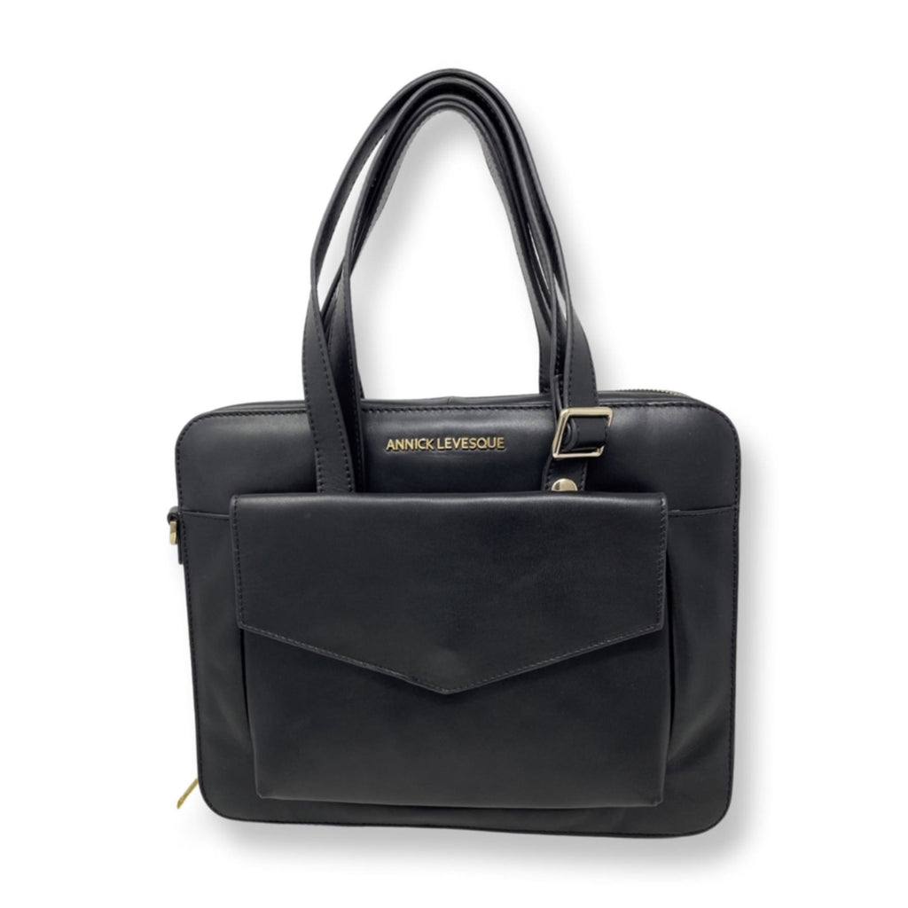 Black Leather Work Bag | Sofia