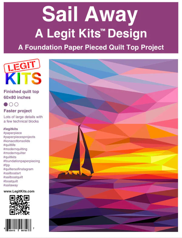 KITS LÉGITIMES, Kit de courtepointe Sail Away (tissu uniquement)