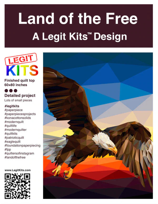 LEGIT KITS, Land of the Free Quilt Kit (Fabric Only)