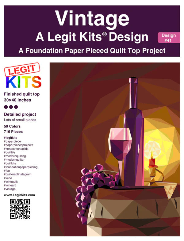 KITS LEGIT, Kit de courtepointe vintage (tissu uniquement)