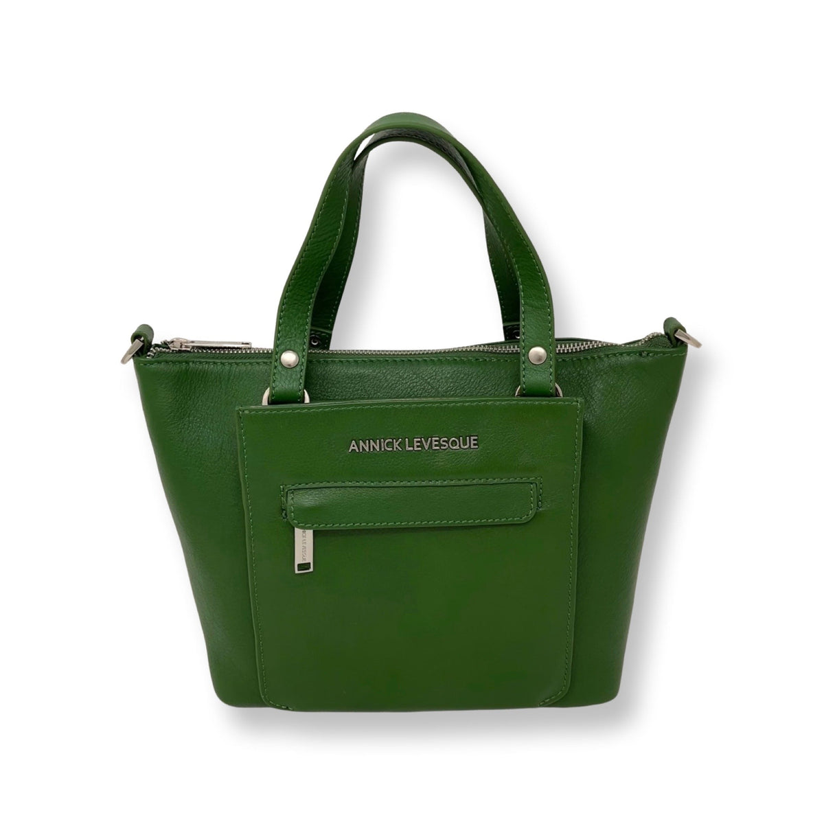 Genuine Leather Green Handbag, Lina