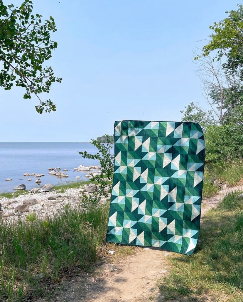 Victoria Beach Quilt Kit - TBS Greens Version