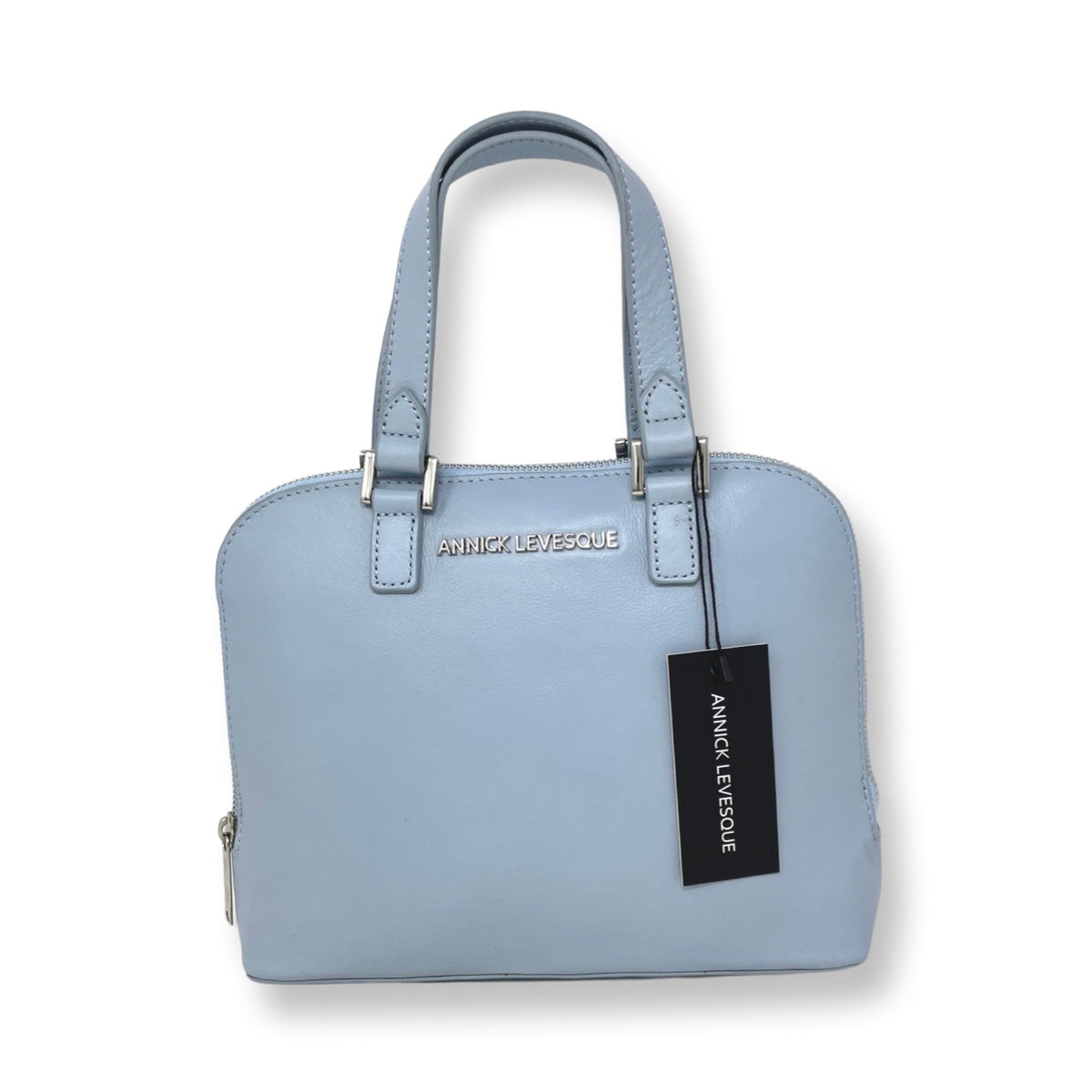 Light Blue Leather Handbag, Justine
