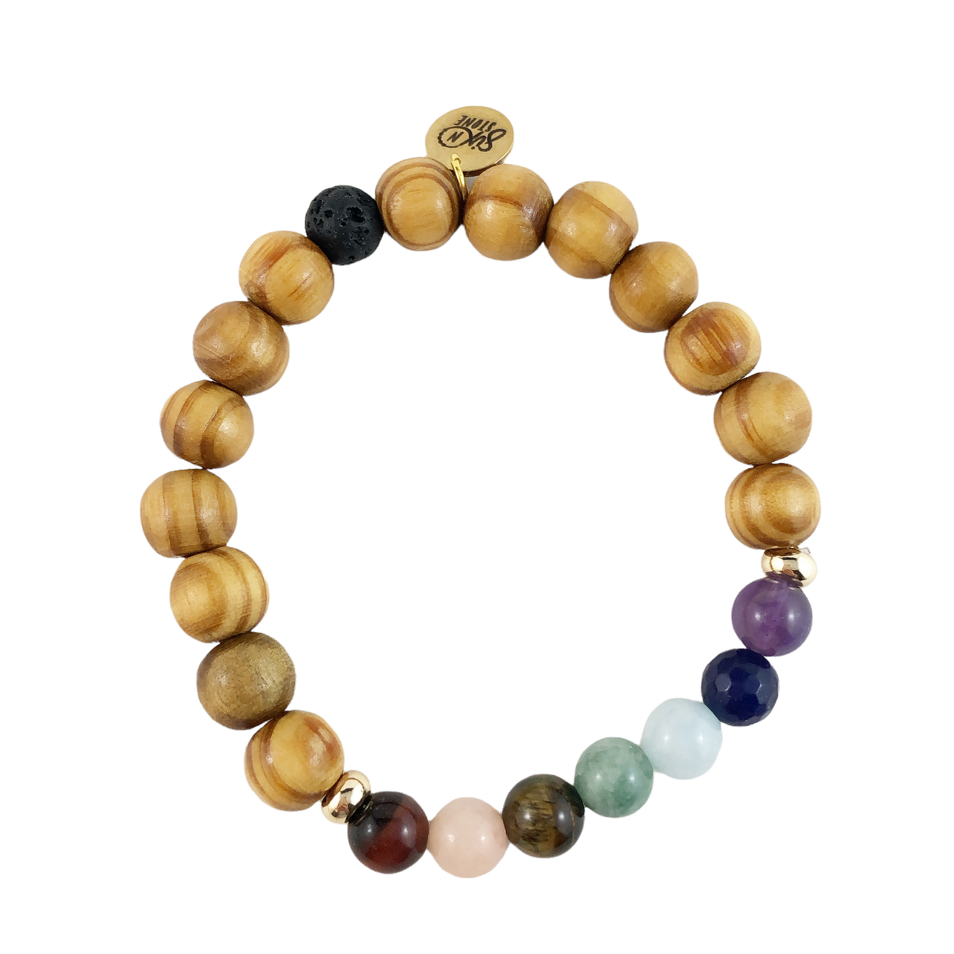 Bracelet Chakra en bois