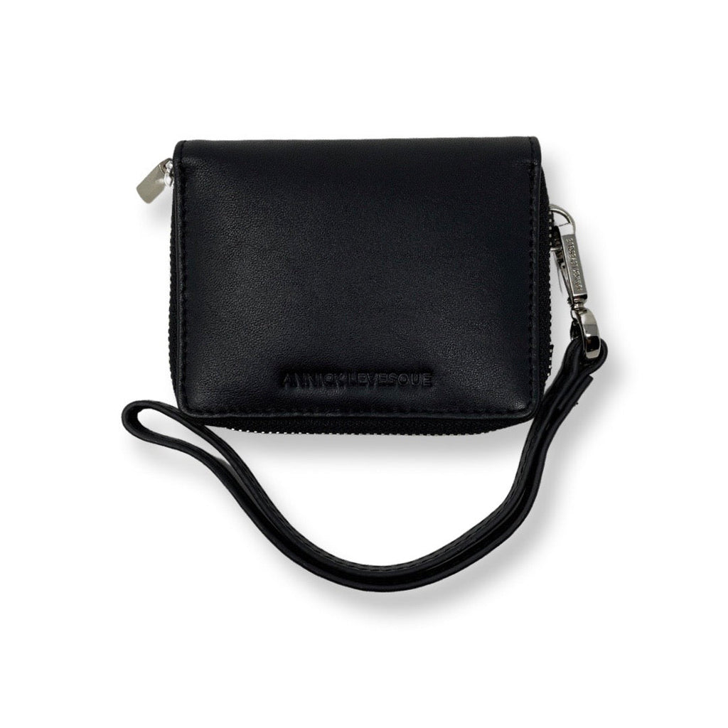 Maylia Leather Card Holder, Black